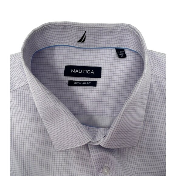 Nautica‎ Mens Regular Fit, Lavender,  Long Sleeve Dress Shirt XL - Picture 3 of 7
